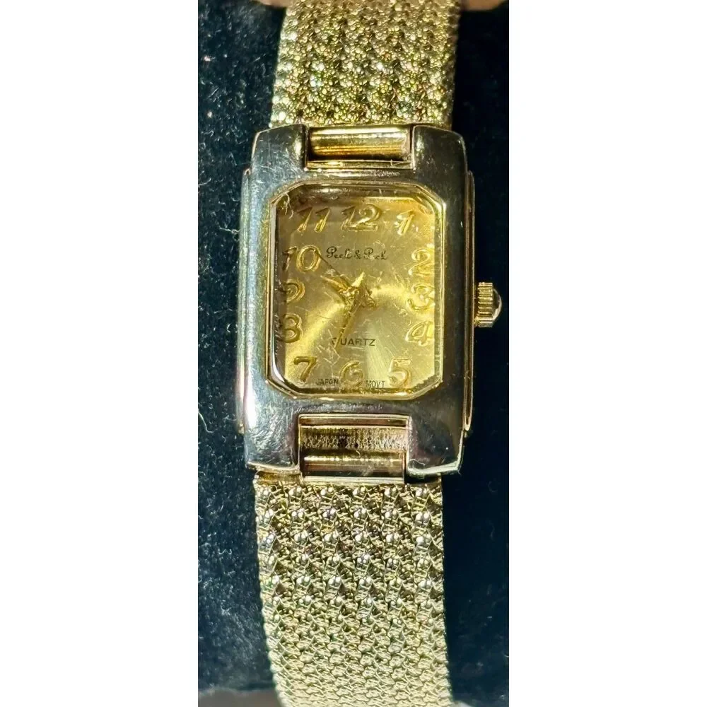 Vintage Peck & Peck Gold-Tone Tank Watch